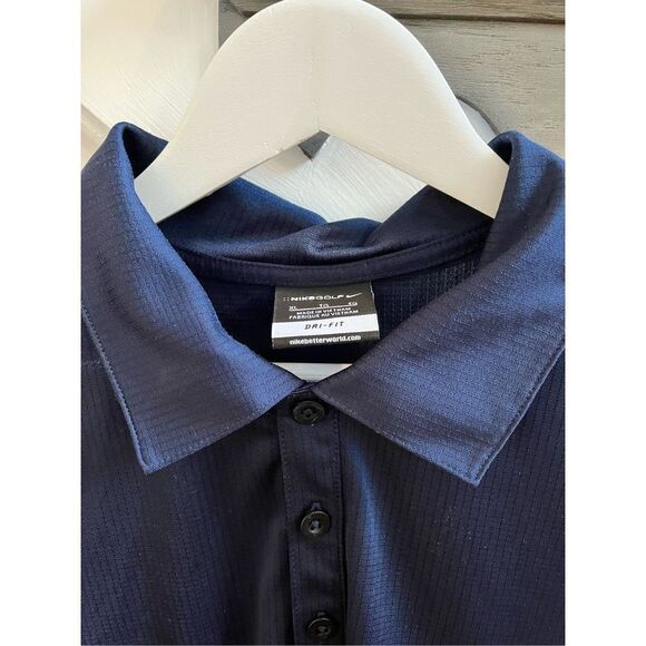 Nike Golf Blue Moisture Wick Polo Shirt sz XL EUC - Picture 4 of 7